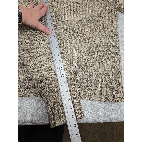 Bowen & Wright Menswear Lambswool Blend V Neck Sweater Brown Beige XL Yak Alpaca - Picture 5 of 6